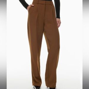 Aritzia Effortless Pant in City Wool (Brown)